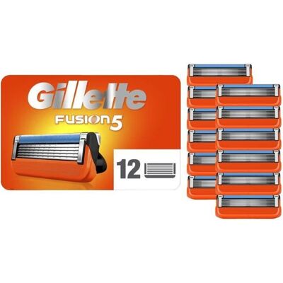 GILLETTE Lames de rasoir Fusion5 x12 - Publicité GILLETTE Lames de rasoir Fusion5 x12 - Publicité