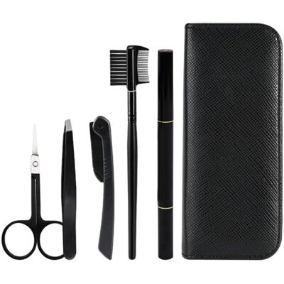 DEVENIRRICHE 1 Kit Soin Sourcils Acier Inoxydable Étui Voyage Rasoir Ciseaux Pince Peigne Unisexe . Publicité DEVENIRRICHE 1 Kit Soin Sourcils Acier Inoxydable Étui Voyage Rasoir Ciseaux Pince Peigne Unisexe . Publicité