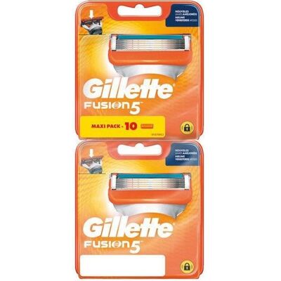 LAMES GILLETTE FUSION 5 - VENDU PAR 10 LAMES - Publicité LAMES GILLETTE FUSION 5 - VENDU PAR 10 LAMES - Publicité