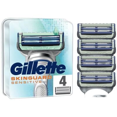 Gillette Skinguard Sensitive Recharge de 4 Lames - Publicité Gillette Skinguard Sensitive Recharge de 4 Lames - Publicité