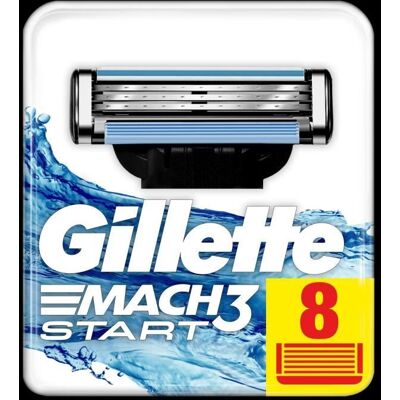 GILLETTE Lames de rasoir Mach3 Start x8 - Publicité GILLETTE Lames de rasoir Mach3 Start x8 - Publicité