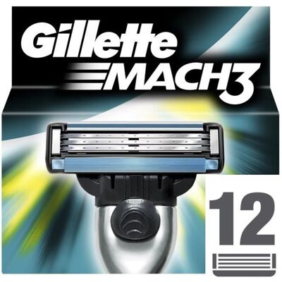 GILLETTE Lames MACH3 (pack de 12) - Publicité GILLETTE Lames MACH3 (pack de 12) - Publicité