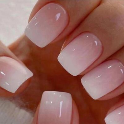 GRANDSALEY Autocollants pour ongles courts carrés à dégradé blanc faux ongles en acrylique brillant 24 pièces par paquet pour femmes. Publicité GRANDSALEY Autocollants pour ongles courts carrés à dégradé blanc faux ongles en acrylique brillant 24 pièces par paquet pour femmes. Publicité