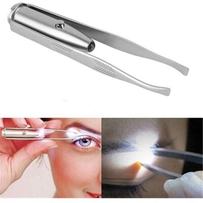 LC FRANCE Pince à épiler - Modèle avec lumière LED - Pratique - Compact - Pour visage - Publicité LC FRANCE Pince à épiler - Modèle avec lumière LED - Pratique - Compact - Pour visage - Publicité