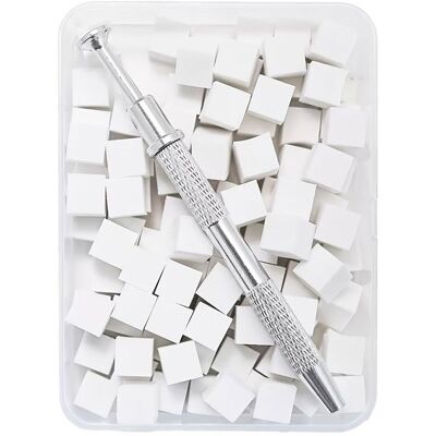 S'AGRANDIR Kit de Nail Art Ombré 100 pièces : Éponges douces et stylos-racloirs — Outils éponges spécialisés pour ongles en gel - Publicité S'AGRANDIR Kit de Nail Art Ombré 100 pièces : Éponges douces et stylos-racloirs — Outils éponges spécialisés pour ongles en gel - Publicité