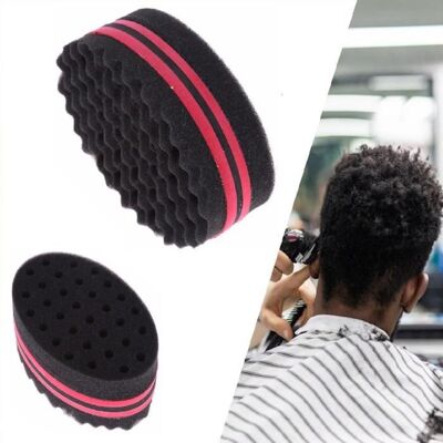 Brosse éponge Afro Brosse ovale Double face pour cheveux bouclés - Publicité Brosse éponge Afro Brosse ovale Double face pour cheveux bouclés - Publicité
