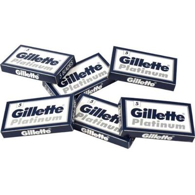 Lot de lames de Rasoir Gillette Platinum sureté Premium 25pcs - Publicité Lot de lames de Rasoir Gillette Platinum sureté Premium 25pcs - Publicité