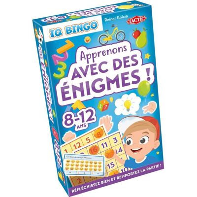 Apprenons avec des énigmes - Jeu de société - TACTIC - IQ Bingo - 2 joueurs - De 8 à 12 ans - Publicité Apprenons avec des énigmes - Jeu de société - TACTIC - IQ Bingo - 2 joueurs - De 8 à 12 ans - Publicité