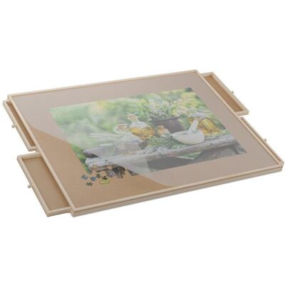 Relaxdays - Puz Table - Naturel - 4 Tiroirs - Puzzle Table - Publicité Relaxdays - Puz Table - Naturel - 4 Tiroirs - Puzzle Table - Publicité