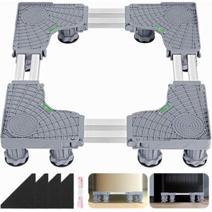 KEESIN Support de Machine à Laver Épaissi Base de Réfrigérateur Universelle Socle pour Lave-Linge Sèche-Linge Longueur Réglable 41-64cm Gris - Publicité KEESIN Support de Machine à Laver Épaissi Base de Réfrigérateur Universelle Socle pour Lave-Linge Sèche-Linge Longueur Réglable 41-64cm Gris - Publicité