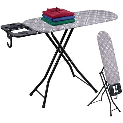Relaxdays table à repasser & planche vapeur pour fers et défroisseurs vapeur 109 5 x 35 cm station pliable gris Noir - Publicité Relaxdays table à repasser & planche vapeur pour fers et défroisseurs vapeur 109 5 x 35 cm station pliable gris Noir - Publicité
