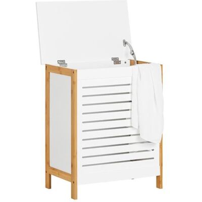 SOBUY FSS66-WN Panier à Linge Blanc - Publicité SOBUY FSS66-WN Panier à Linge Blanc - Publicité