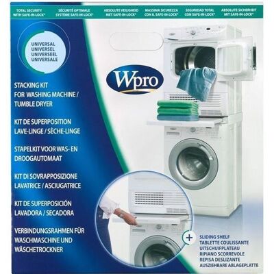 WPRO - SKS100 - Étagère coulissante - Kit de superposition universel - Accessory - Publicité WPRO - SKS100 - Étagère coulissante - Kit de superposition universel - Accessory - Publicité