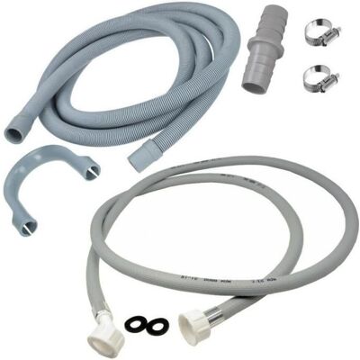 OEM Tuyau dalimentation - Universel - 2m - Lave-linge - Lave-vaisselle - Kit dextension inclus Gris - Publicité OEM Tuyau dalimentation - Universel - 2m - Lave-linge - Lave-vaisselle - Kit dextension inclus Gris - Publicité
