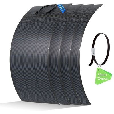 ECO-WORTHY Panneau Solaire Souple 800W(4 x 200W) ETFE Cellule Mono 18BB 25% Conversion pour Balcon Camping-car - Publicité ECO-WORTHY Panneau Solaire Souple 800W(4 x 200W) ETFE Cellule Mono 18BB 25% Conversion pour Balcon Camping-car - Publicité