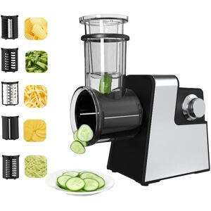 UVERBON Coupe-légumes électrique grand diamètre 250W hachoir râpe multifonction râpe à carottes électrique à 5 lames Noir - Publicité UVERBON Coupe-légumes électrique grand diamètre 250W hachoir râpe multifonction râpe à carottes électrique à 5 lames Noir - Publicité