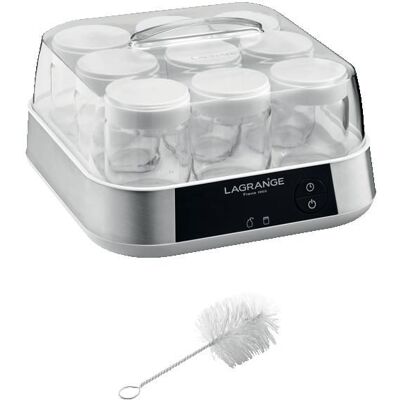 LAGRANGE Yaourtière Ligne Avec Goupillon et 9 pots 18W 459002 Gris - Publicité LAGRANGE Yaourtière Ligne Avec Goupillon et 9 pots 18W 459002 Gris - Publicité