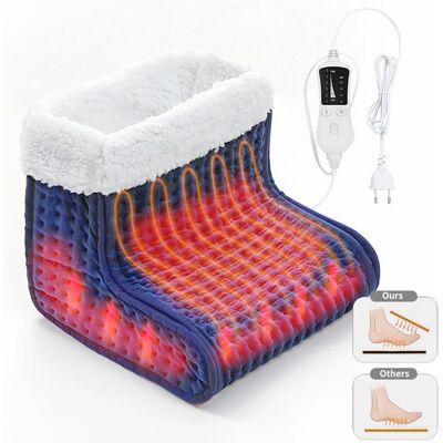 UVERBON Chauffe-pieds électrique 2 en 1 6 réglages de température 4 réglages de minuterie amovible et lavable bleu. Bleu - Publicité UVERBON Chauffe-pieds électrique 2 en 1 6 réglages de température 4 réglages de minuterie amovible et lavable bleu. Bleu - Publicité
