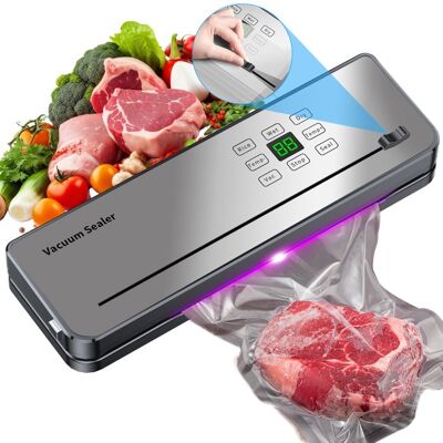UVERBON Machine sous vide 8 en 1 - Appareil de Mise Sous Vide - 8 Modes - Température réglable - Cutter Intégré - 10 Sacs - scellage 30cm Gris - Publicité UVERBON Machine sous vide 8 en 1 - Appareil de Mise Sous Vide - 8 Modes - Température réglable - Cutter Intégré - 10 Sacs - scellage 30cm Gris - Publicité
