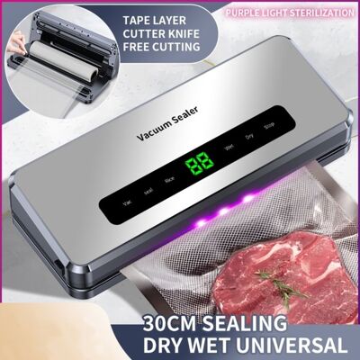 UVERBON Machine sous vide - 6 Modes - Machine sous vide Alimentaire 65kPa - scellage 30cm - Coupeur Intégré - Aliments Secs et Humides Gris - Publicité UVERBON Machine sous vide - 6 Modes - Machine sous vide Alimentaire 65kPa - scellage 30cm - Coupeur Intégré - Aliments Secs et Humides Gris - Publicité