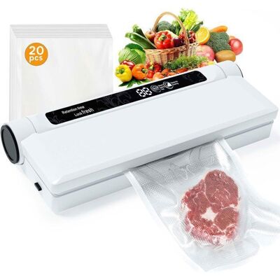 OEM Machine Sous Vide Alimentaire Appareil de Mise Sous Vide pour Cuisson Sous Vide et Conservation Aliments Frais avec 20Sac à vide Blanc - Publicité OEM Machine Sous Vide Alimentaire Appareil de Mise Sous Vide pour Cuisson Sous Vide et Conservation Aliments Frais avec 20Sac à vide Blanc - Publicité