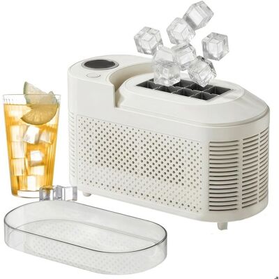 UVERBON Machine à glaçons 120 W mini appareil automatique à glaçons cubiques 8 cubes en 10 min pour maison dortoir bureau camping Jaune - Publicité UVERBON Machine à glaçons 120 W mini appareil automatique à glaçons cubiques 8 cubes en 10 min pour maison dortoir bureau camping Jaune - Publicité