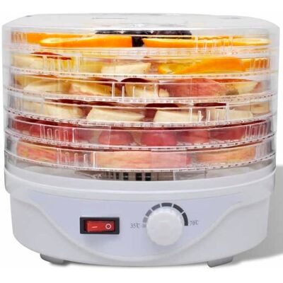 Déshydrateur Alimentaire - vidaXL - 6 Plateaux - Température Réglable - 250W Blanc - Publicité Déshydrateur Alimentaire - vidaXL - 6 Plateaux - Température Réglable - 250W Blanc - Publicité