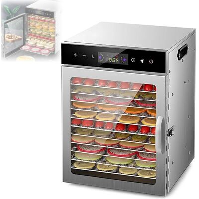 UVERBON Déshydrateur Alimentaire 12 Plateaux en Acier Inoxydable Température Réglable de 30 à 90 °C Minuterie 24H pour Fruits Légumes Gris - Publicité UVERBON Déshydrateur Alimentaire 12 Plateaux en Acier Inoxydable Température Réglable de 30 à 90 °C Minuterie 24H pour Fruits Légumes Gris - Publicité
