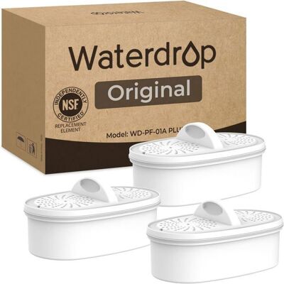 Waterdrop WD-PF-01A Plus Filtres de Remplacement Certifiés NSF Pour Tous les Systèmes de Filtration Waterdrop Jug (Paquet de 3) Blanc - Publicité Waterdrop WD-PF-01A Plus Filtres de Remplacement Certifiés NSF Pour Tous les Systèmes de Filtration Waterdrop Jug (Paquet de 3) Blanc - Publicité