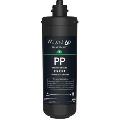 Waterdrop WD-10PP Filtre sous évier système de filtre sous évier de remplacement gouttes TSA & TSB - Publicité Waterdrop WD-10PP Filtre sous évier système de filtre sous évier de remplacement gouttes TSA & TSB - Publicité