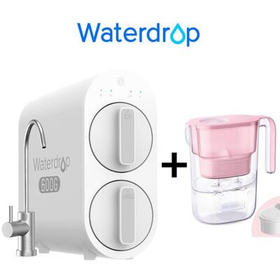 Waterdrop WD-G2P600 Système de filtration d’eau par osmose inverse incluant 1 carafe filtrante WD-PT-05P - Publicité Waterdrop WD-G2P600 Système de filtration d’eau par osmose inverse incluant 1 carafe filtrante WD-PT-05P - Publicité