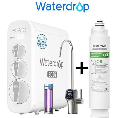 Waterdrop G3P800 Système d’osmose inverse 800 GPD avec filtre supplémentaire WD-N3CB inclus - Publicité Waterdrop G3P800 Système d’osmose inverse 800 GPD avec filtre supplémentaire WD-N3CB inclus - Publicité