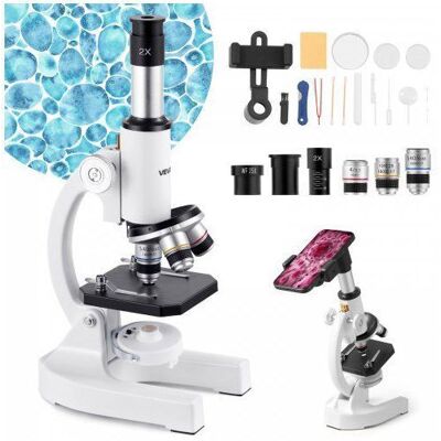 VEVOR Microscope Monoculaire Professionnel Kit de Microscope Composé avec Grossissement 40-2000X Corps en Alliage dAluminium - Publicité VEVOR Microscope Monoculaire Professionnel Kit de Microscope Composé avec Grossissement 40-2000X Corps en Alliage dAluminium - Publicité