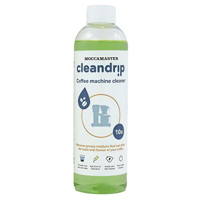 Solution de nettoyage Cleandrip pour machines à café filtre Moccamaster, 250 ml (pour 10 cycles de nettoyage) - Publicité Solution de nettoyage Cleandrip pour machines à café filtre Moccamaster, 250 ml (pour 10 cycles de nettoyage) - Publicité