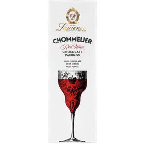 Chocolat noir aux cerises acides séchées et aux pétales de rose Laurence Chommelier Red Wine, 100 g - Publicité Chocolat noir aux cerises acides séchées et aux pétales de rose Laurence Chommelier Red Wine, 100 g - Publicité