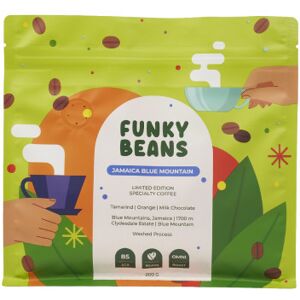Grains de café de spécialité Funky Beans Jamaica Blue Mountain, 200 g - Publicité Grains de café de spécialité Funky Beans Jamaica Blue Mountain, 200 g - Publicité