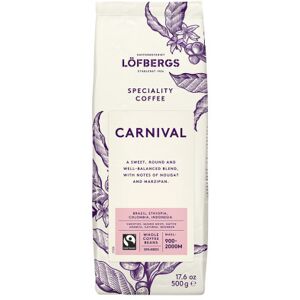 Grains de café Löfbergs Carnival Fairtrade, 500 g - Publicité Grains de café Löfbergs Carnival Fairtrade, 500 g - Publicité