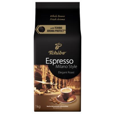 Grains de café Tchibo Espresso Milano Style, 1 kg - Publicité Grains de café Tchibo Espresso Milano Style, 1 kg - Publicité