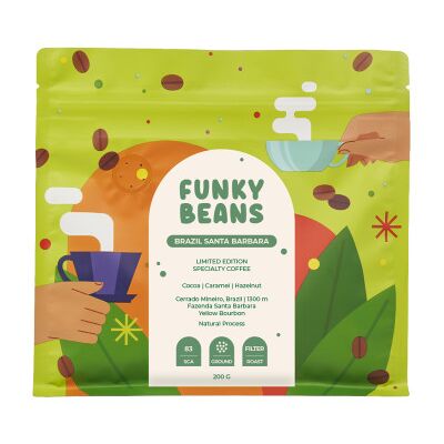 Parallel Café moulu de spécialité Funky Beans Brazil Santa Barbara, 200 g - Publicité Parallel Café moulu de spécialité Funky Beans Brazil Santa Barbara, 200 g - Publicité
