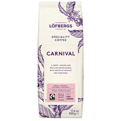 Grains de café Löfbergs Carnival Fairtrade, 500 g - Publicité Grains de café Löfbergs Carnival Fairtrade, 500 g - Publicité