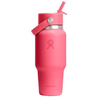 Bouteille de voyage Hydro Flask Wide Mouth Flex Straw Cap Popstar Pink, 710 ml - Publicité Bouteille de voyage Hydro Flask Wide Mouth Flex Straw Cap Popstar Pink, 710 ml - Publicité