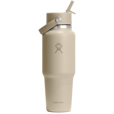 Bouteille de voyage Hydro Flask Wide Mouth Flex Straw Cap Oat, 946 ml - Publicité Bouteille de voyage Hydro Flask Wide Mouth Flex Straw Cap Oat, 946 ml - Publicité
