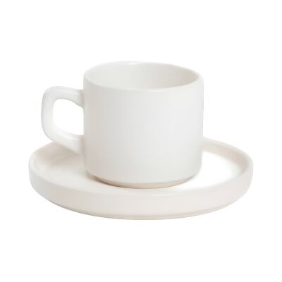 Tasse avec soucoupe Homla FAMELIO White, 200 ml - Publicité Tasse avec soucoupe Homla FAMELIO White, 200 ml - Publicité