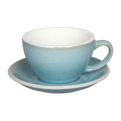 Tasse à café latte avec soucoupe Loveramics Egg Ice Blue, 300 ml - Publicité Tasse à café latte avec soucoupe Loveramics Egg Ice Blue, 300 ml - Publicité