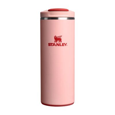 Mug isotherme Stanley Transit Fliptop Peach Rose – 350 ml, rose - Publicité Mug isotherme Stanley Transit Fliptop Peach Rose – 350 ml, rose - Publicité