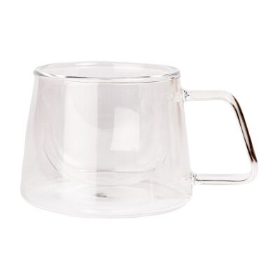 Verre à double paroi avec anse pour cappuccino CHiATO, 210 ml - Publicité Verre à double paroi avec anse pour cappuccino CHiATO, 210 ml - Publicité