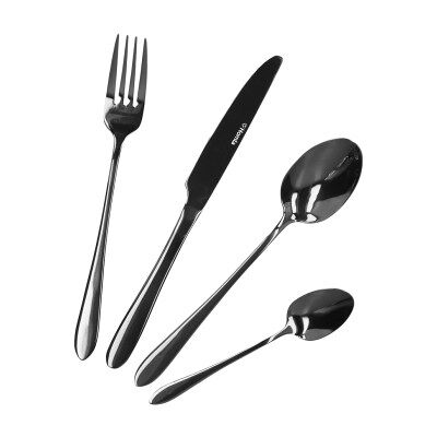 Set de couverts Homla ABELE Black, 16 pcs. Publicité Set de couverts Homla ABELE Black, 16 pcs. Publicité
