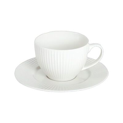 Tasse avec soucoupe Homla SIENNA White, 240 ml - Publicité Tasse avec soucoupe Homla SIENNA White, 240 ml - Publicité