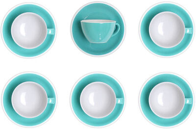 Tasse à latte avec soucoupe Loveramics Egg Teal, 300 ml, 6 pcs.