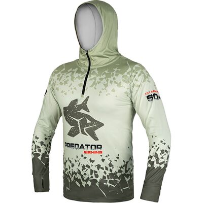 Sweatshirt avec une capuche Delphin UV ARMOR 50+ Predator XXXL Silver, Gray XXXL - Publicité Sweatshirt avec une capuche Delphin UV ARMOR 50+ Predator XXXL Silver, Gray XXXL - Publicité